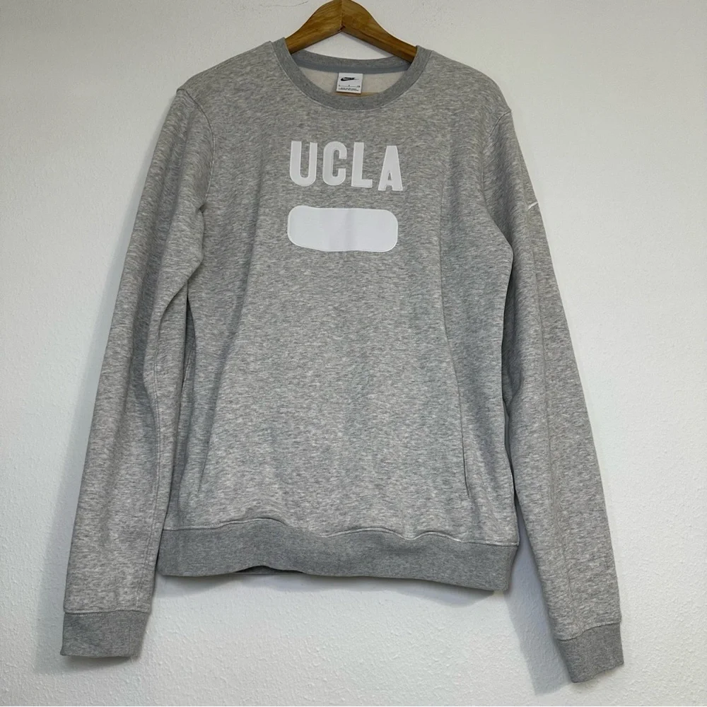 Nike Unisex UCLA College Sweatshirt Long Sleeve Crewneck Club Sweater - Picture 2 of 13